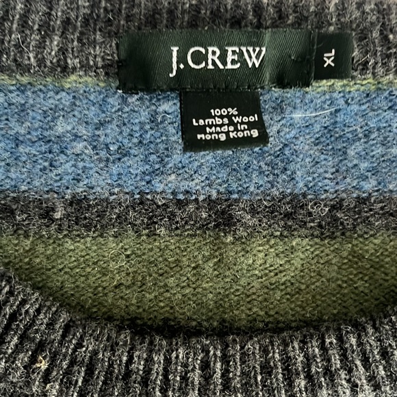 Wool XL JCrew men’s striped sweater - Picture 2 of 3